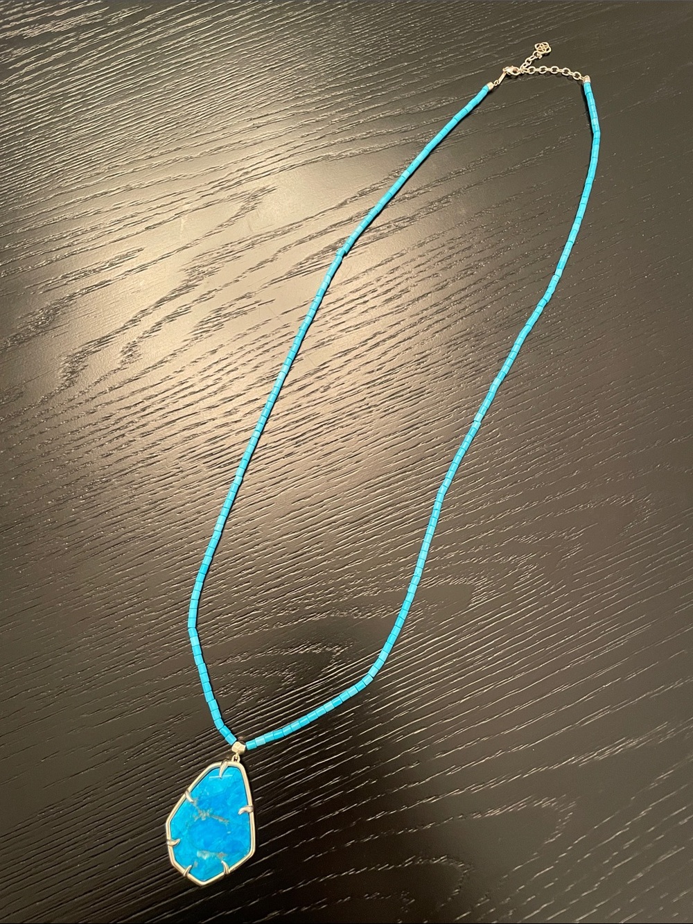 Kendra Scott Beatrix necklace pendant blue turquoise beaded